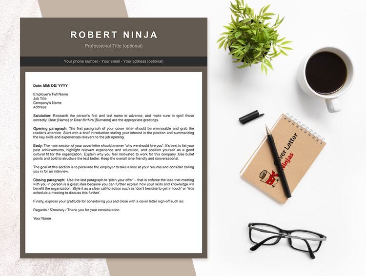 cover letter template pro