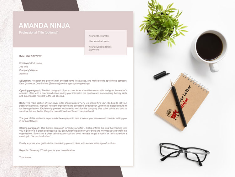 feminine cover letter template