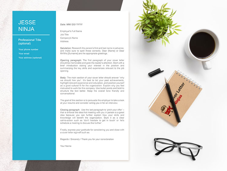 modern cover letter template