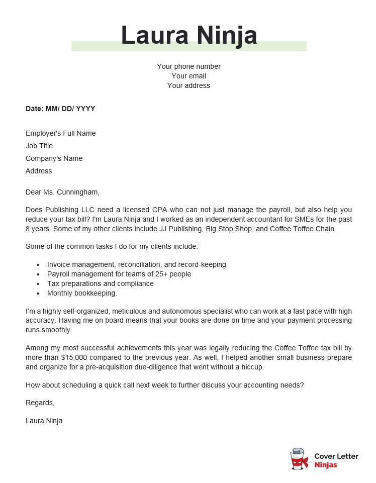 accountant cover letter examples