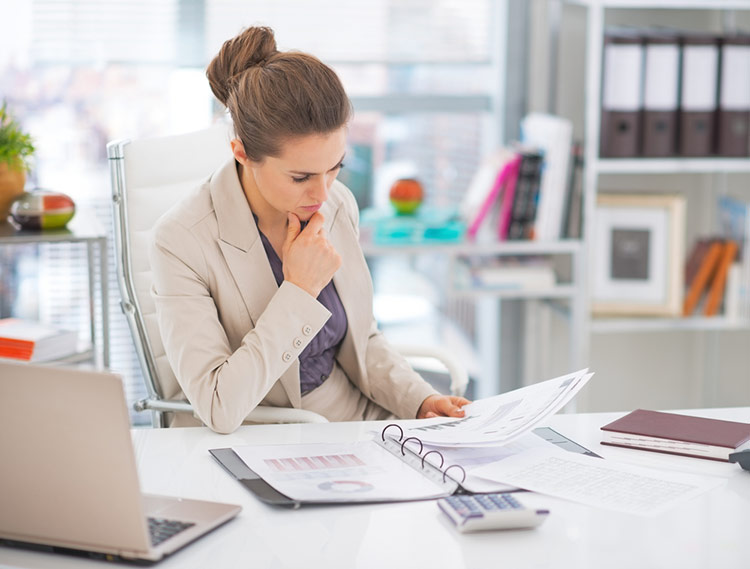 accountant in office