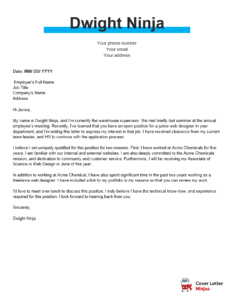 cover letters for it positions