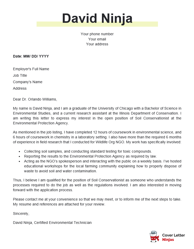 Cover Letter For A Federal Job (Template, Example, & Writing Tips)