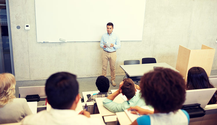 lecturer at university hall