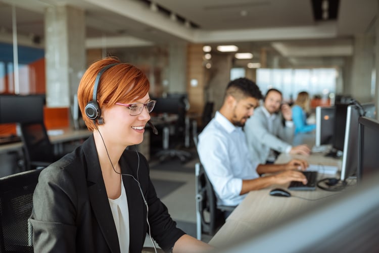 dispatcher working in office